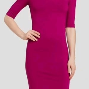 Diane von Furstenberg 'Raquel Scoop' Viscose Jersey Midi Dress Sz S $198